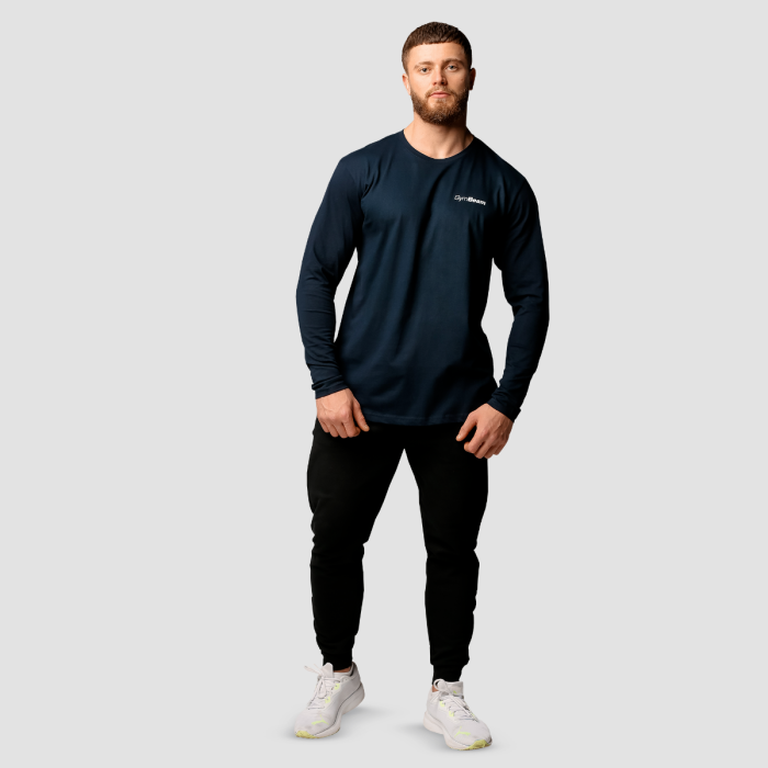 Muška majica dugih rukava Basic Navy - GymBeam XXXL
