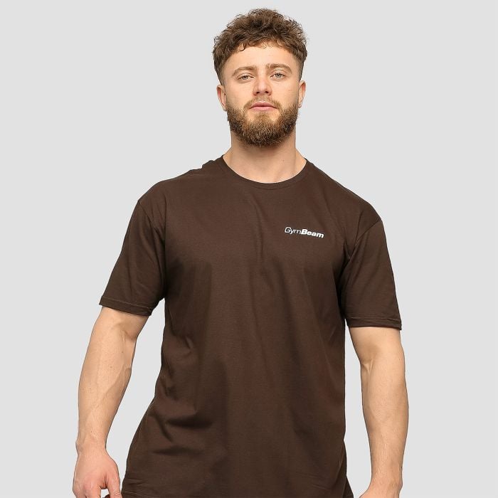 Muška majica Basic Chocolate Brown - GymBeam L