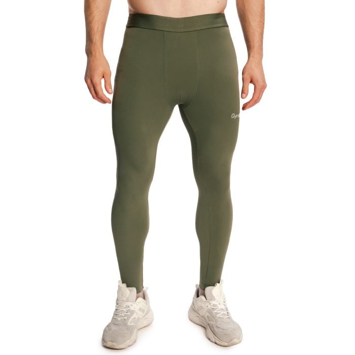Muške tajice Combat Olive Grey - GymBeam L