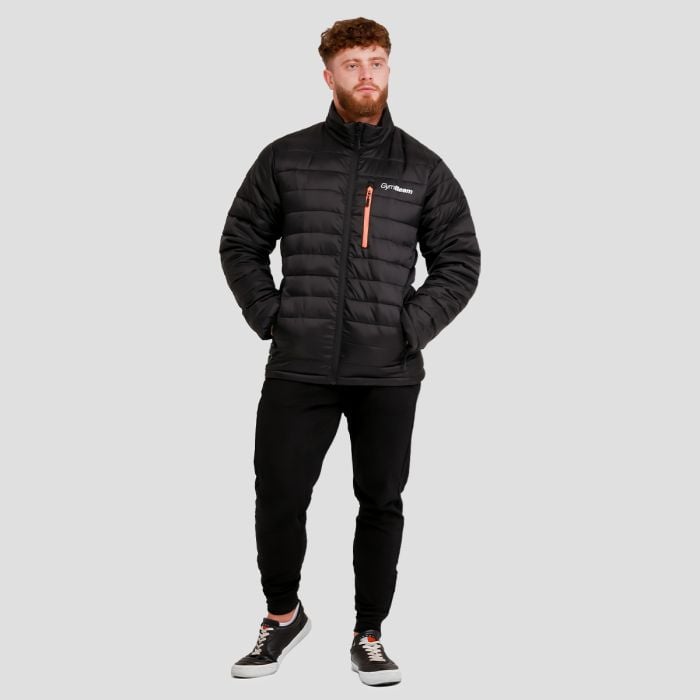 Muška puffer jakna Black/Orange - GymBeam XL