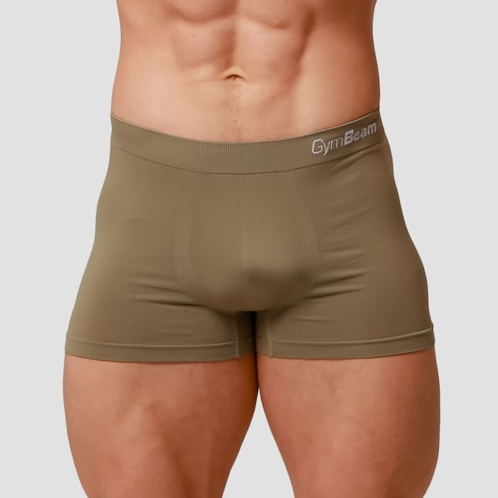 Muške bokserice Seamless 2Pack Army - GymBeam L