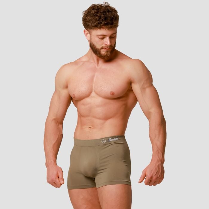 Muške bokserice Seamless 2Pack Army - GymBeam L