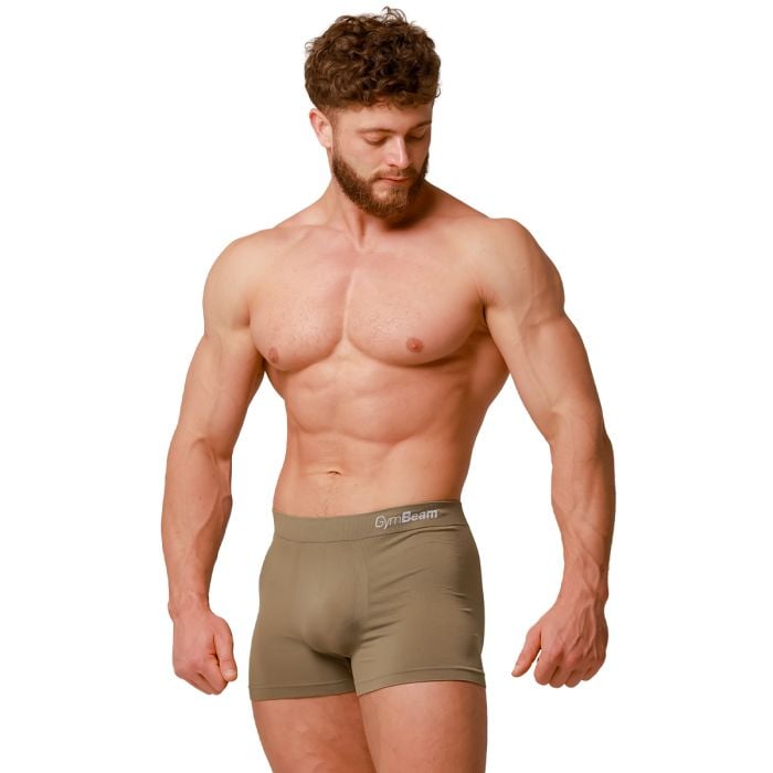 Muške bokserice Seamless 2Pack Army - GymBeam L