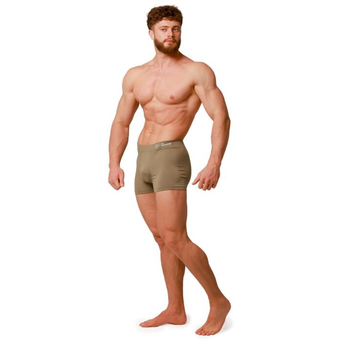 Muške bokserice Seamless 2Pack Army - GymBeam L