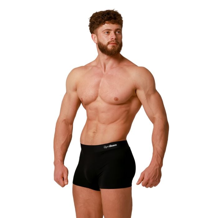 Muške bokserice Soft 2Pack Black - GymBeam L