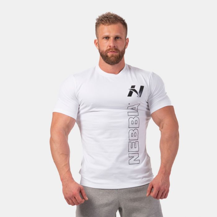Muška majica Vertical Logo White - NEBBIA