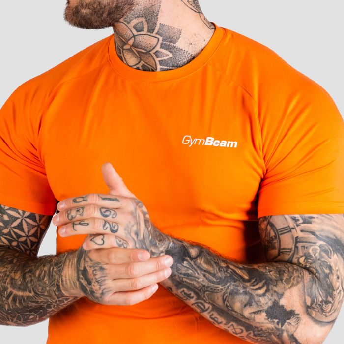 Muška majica Fitted TRN Orange - GymBeam XXL