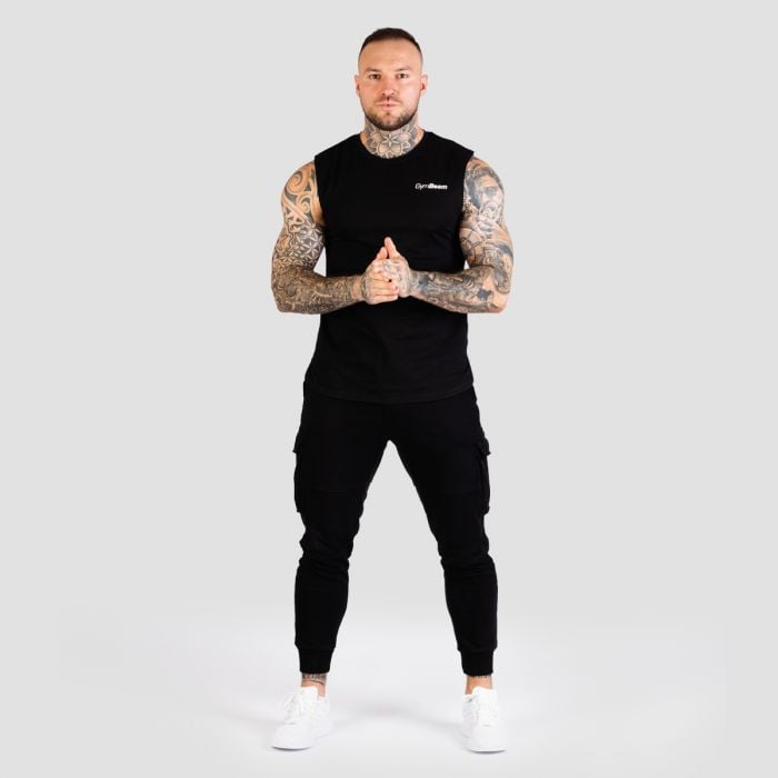 Muška majica bez rukava TRN Black - GymBeam M