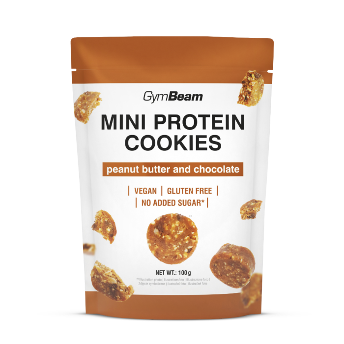 Mini Protein Cookies - GymBeam 100 g - kikiriki maslac čokolada