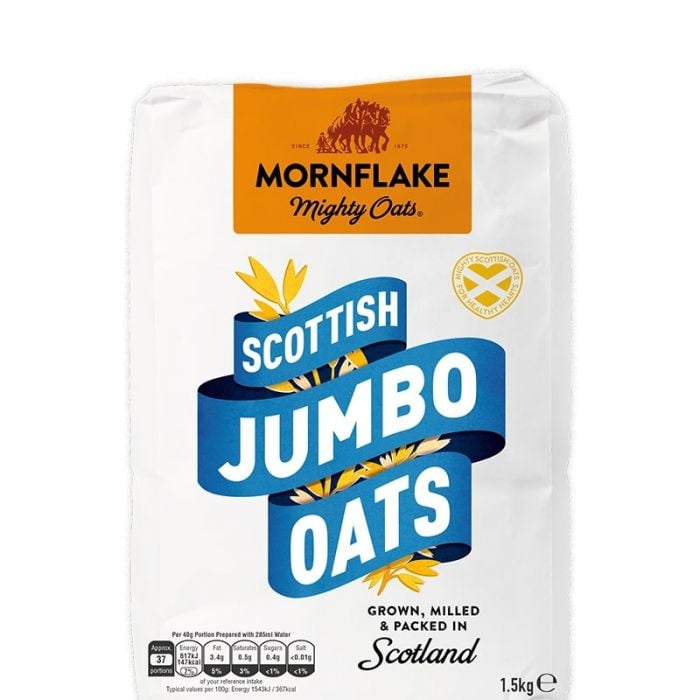 Integralne zobene pahuljice Scottish Jumbo Oats 1,5 kg - Mornflake