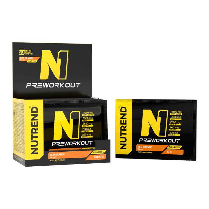 N1 Pre-Workout - Nutrend 10 x 17 g - grejp