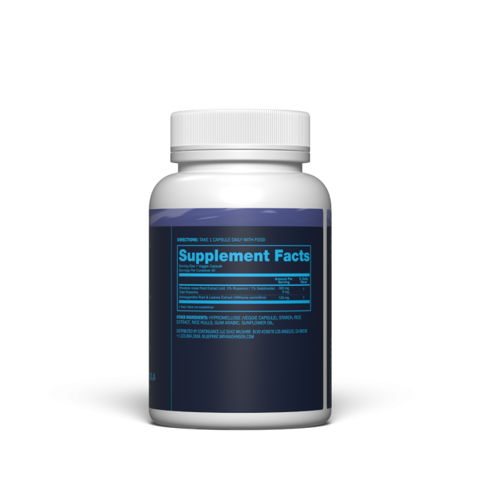 Ashwagandha & Rhodiola - Blueprint by Bryan Johnson 30 καψ.