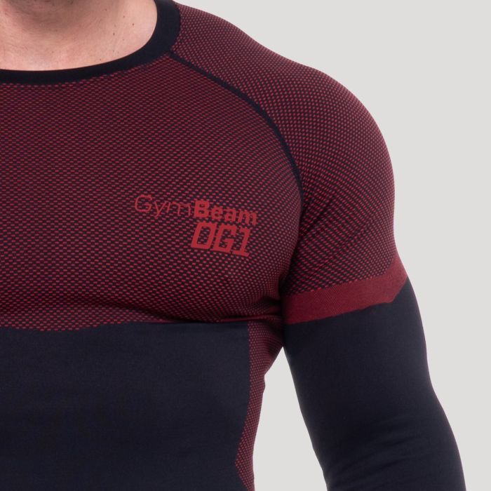 Kompresijska majica OG1 Seamless Black/Red - GymBeam XXL