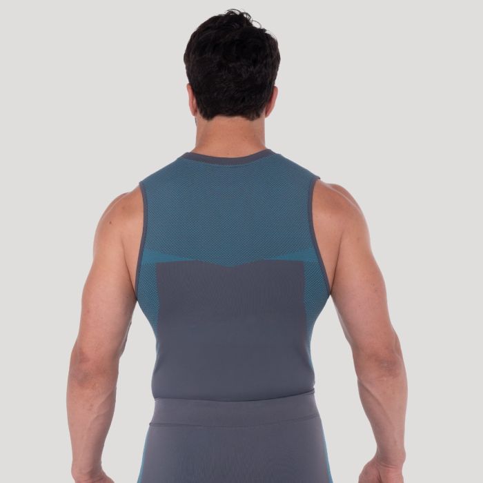 Majica bez rukava OG1 Seamless Grey/Blue - GymBeam XL