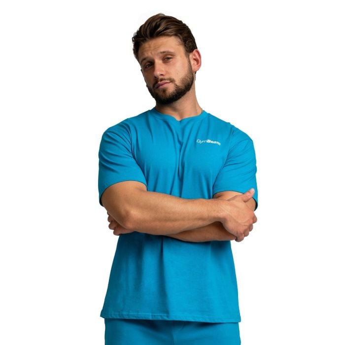 Muška Oversized majica Limitless Aquamarine - GymBeam XXL