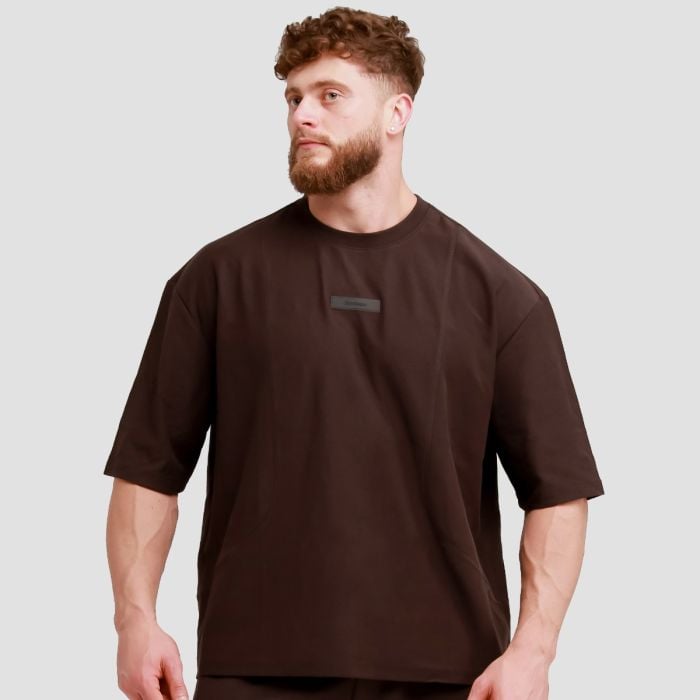 Muška oversized majica Unstoppable Brown - GymBeam XL