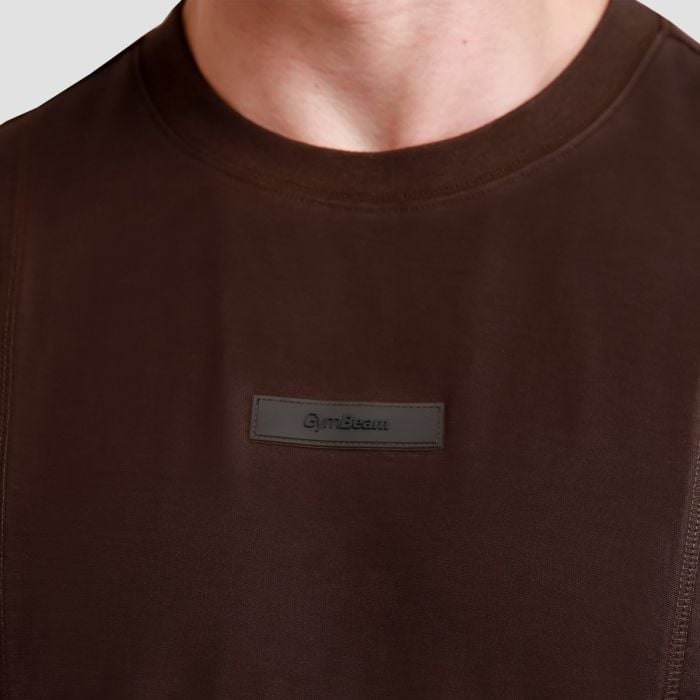 Muška oversized majica Unstoppable Brown - GymBeam XL