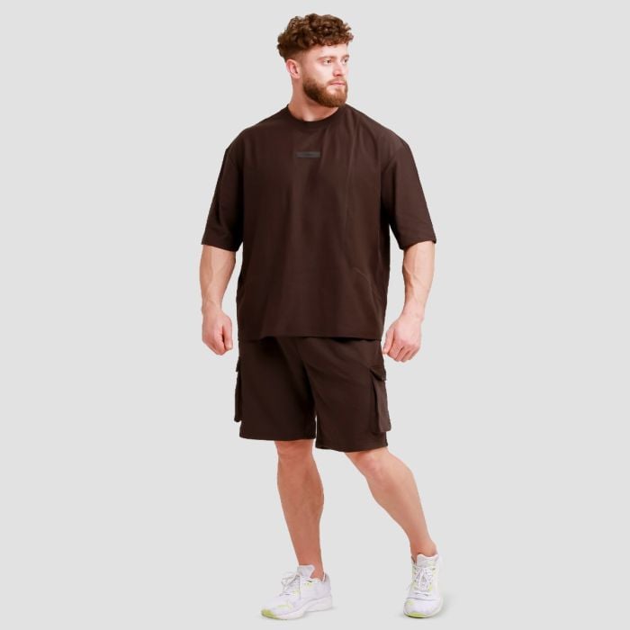 Muška oversized majica Unstoppable Brown - GymBeam XL