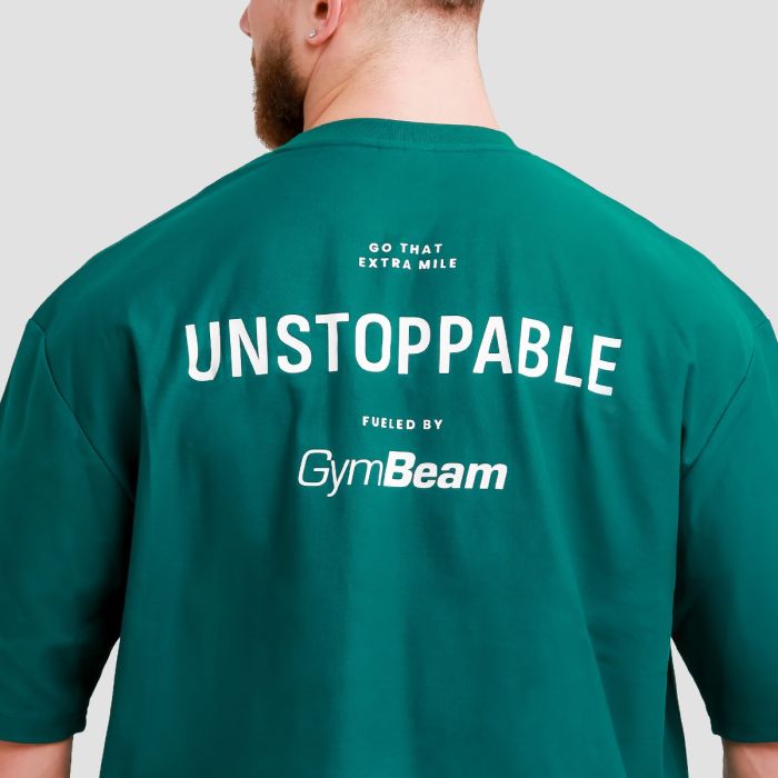 Muška oversized majica Unstoppable Green - GymBeam L