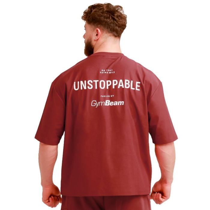 Muška oversized majica Unstoppable Red - GymBeam M