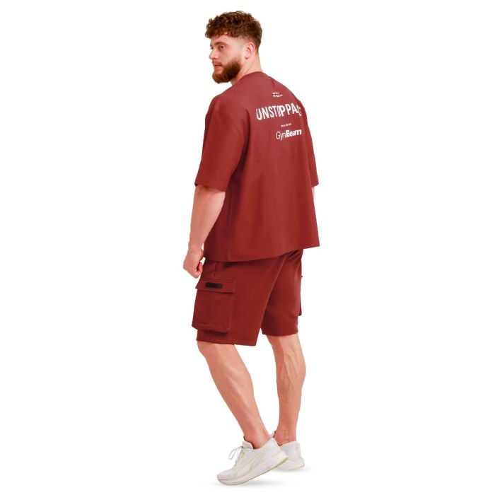 Muška oversized majica Unstoppable Red - GymBeam M
