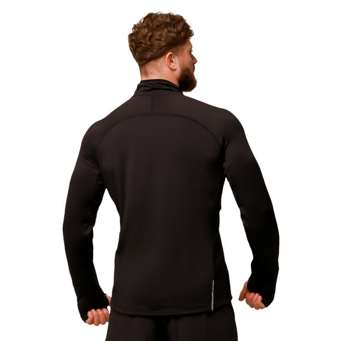 Majica za trčanje Pulse 1/2 Zip Black - GymBeam L