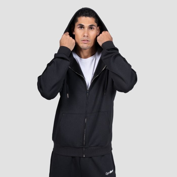 Dukserica Relay Zip Black - GymBeam L