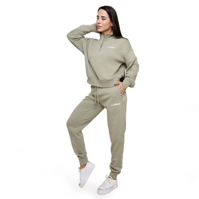 Ženska dukserica Agile 1/2 Zip Sage - GymBeam XL