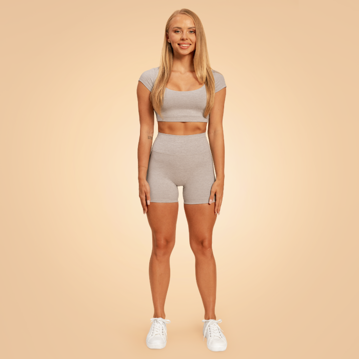 Ženska majica Cropped Sense Grey - BeastPink M