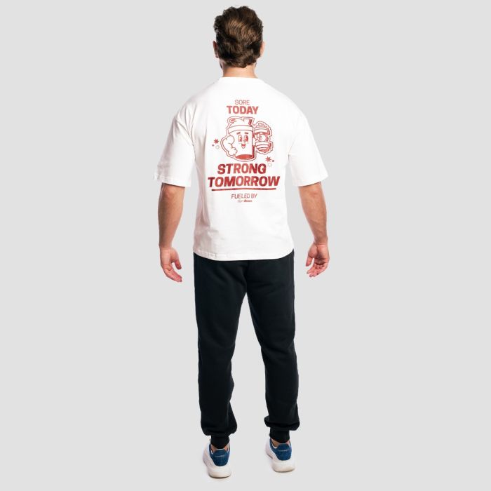 Majica Shaker Boxy White - GymBeam XL