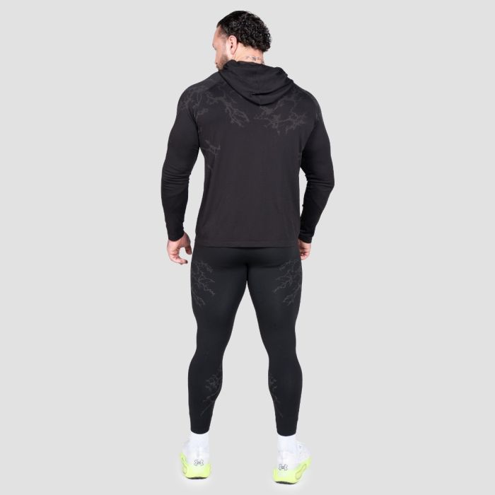 Majica dugih rukava Static Black -GymBeam XXL