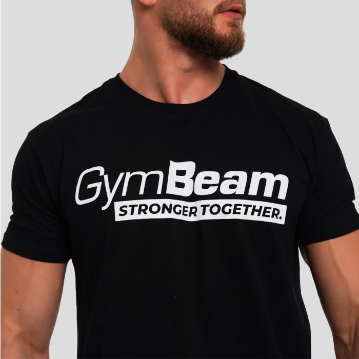 Muška majica Stronger Together Black - GymBeam L