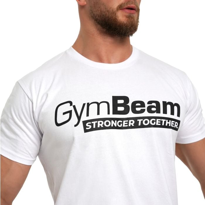 Muška majica Stronger Together White - GymBeam XL
