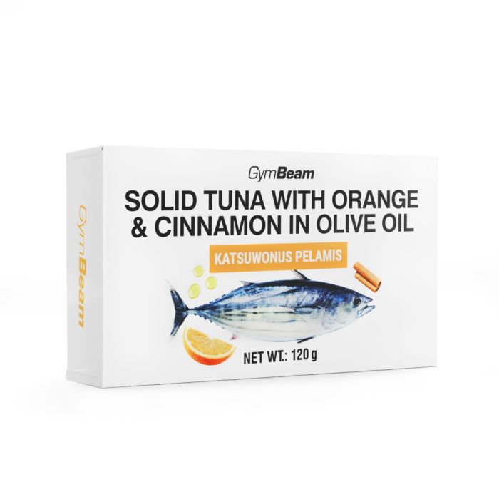 Tuna u maslinovom ulju s narančom i cimetom - GymBeam 120 g