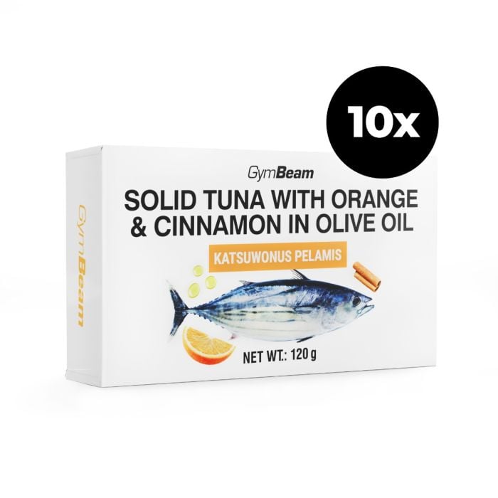 Tuna u maslinovom ulju s narančom i cimetom - GymBeam 120 g