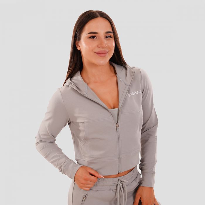 Ženska dukserica TRN Zip-Up Grey – GymBeam