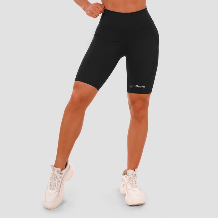 Ženske kratke biciklističke hlače Black - GymBeam