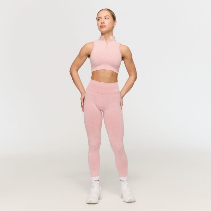 Ženske bešavne tajice Fierce Baby Pink – GymBeam M