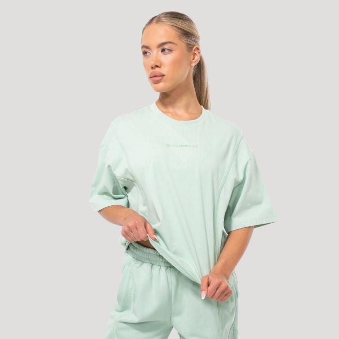 Ženska oversized majica Mochi Green - GymBeam M