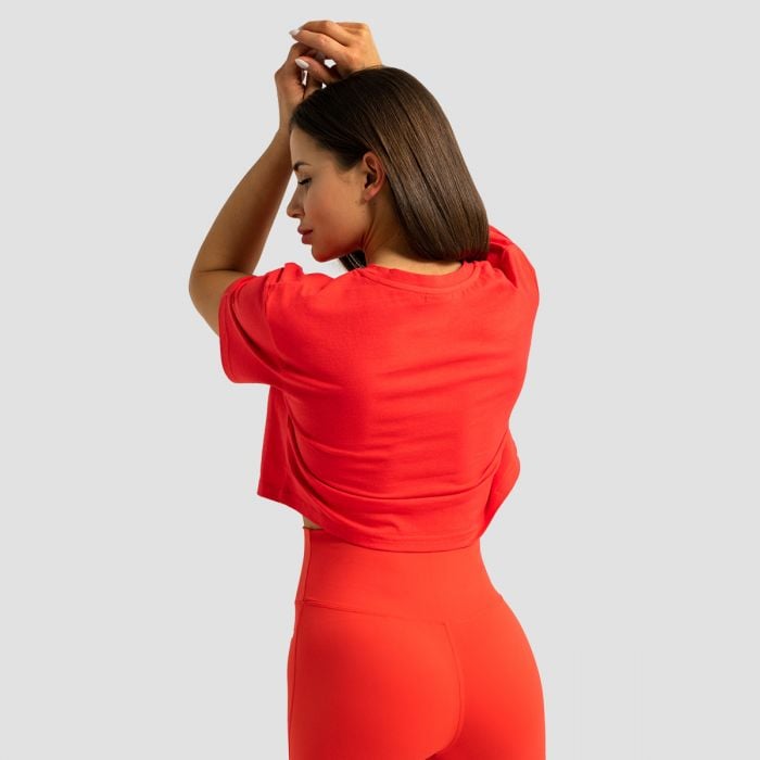 Ženski Crop Top Limitless Hot Red - GymBeam XS