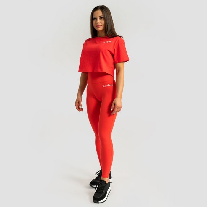 Ženski Crop Top Limitless Hot Red - GymBeam XS