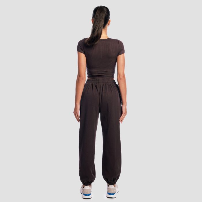 Ženski Crop Top Aura Tee Brown - GymBeam M