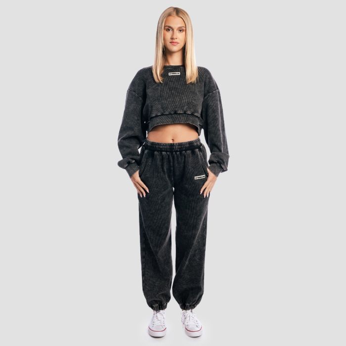Ženska trenirka Aura Washed Black - GymBeam M