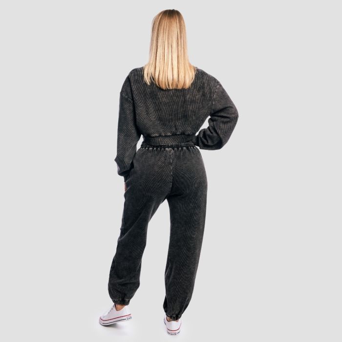 Ženska trenirka Aura Washed Black - GymBeam M