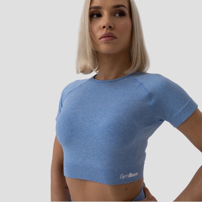 Ženski crop top FLO Blue - GymBeam XL