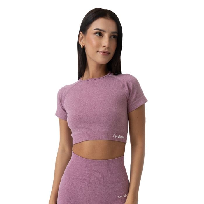 Ženski crop top FLO Violet - GymBeam XL