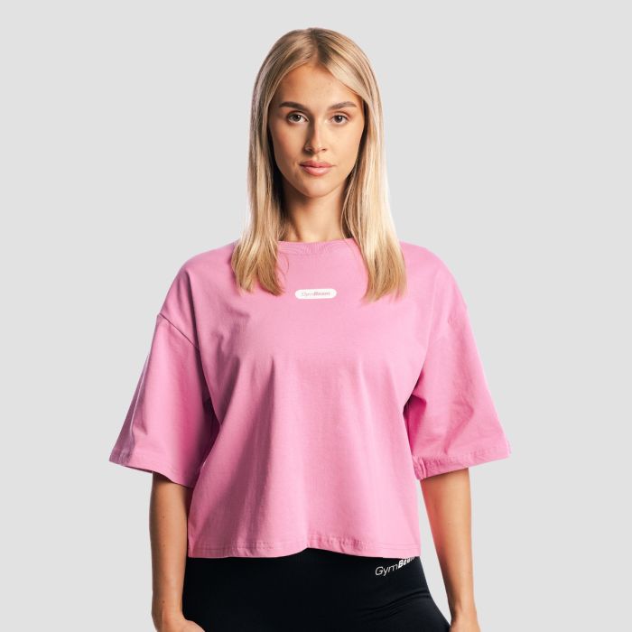 Ženska majica Girls Club Boxy Pink - GymBeam S