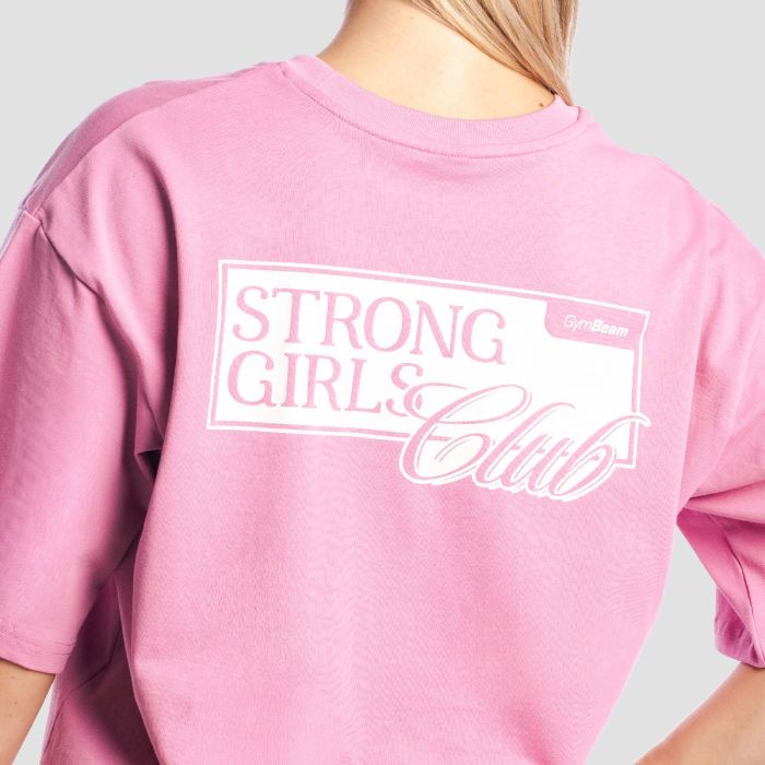 Ženska majica Girls Club Boxy Pink - GymBeam S