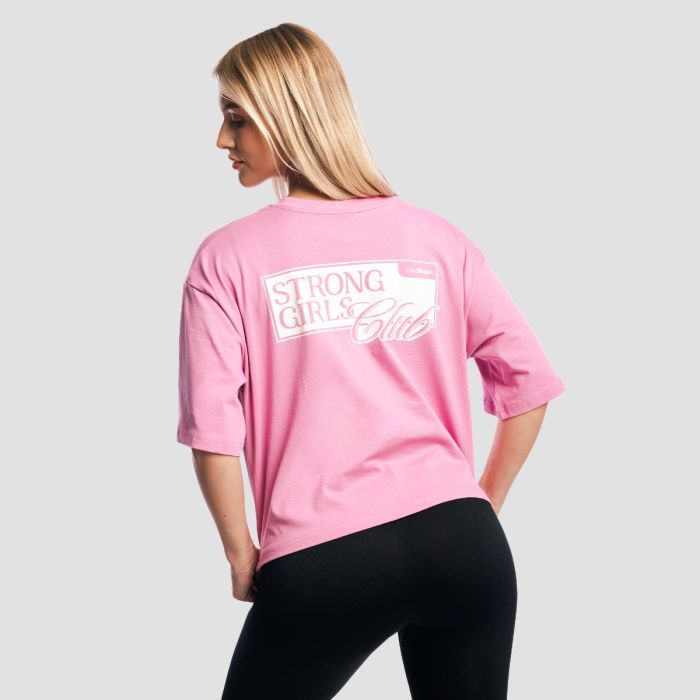 Ženska majica Girls Club Boxy Pink - GymBeam S