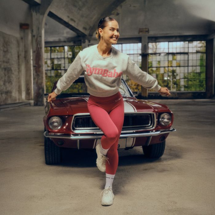 Ženska majica dugih rukava GymBabe Cloud - GymBeam S